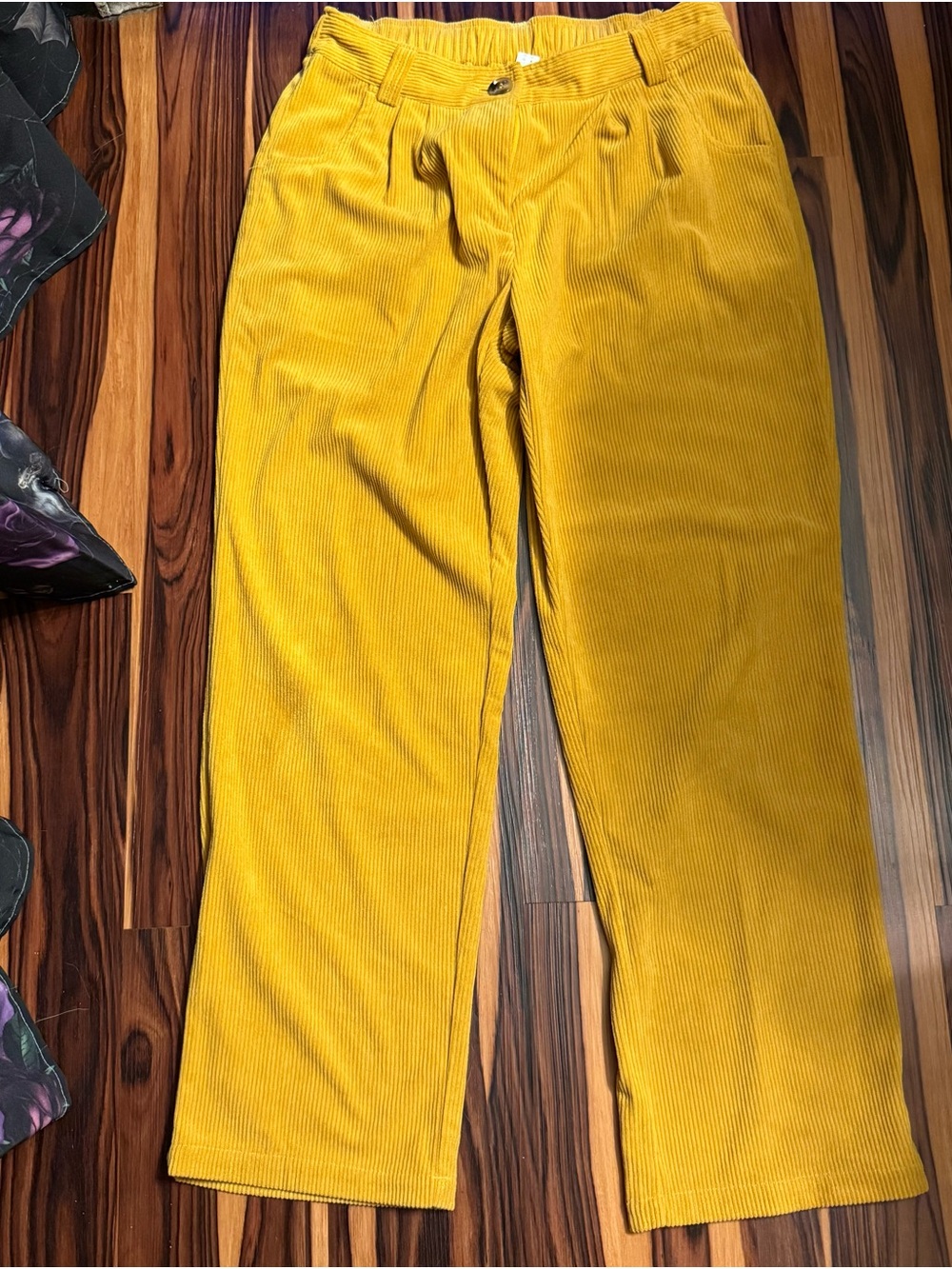 HALARA Mustard Yellow Corduroy Trousers
